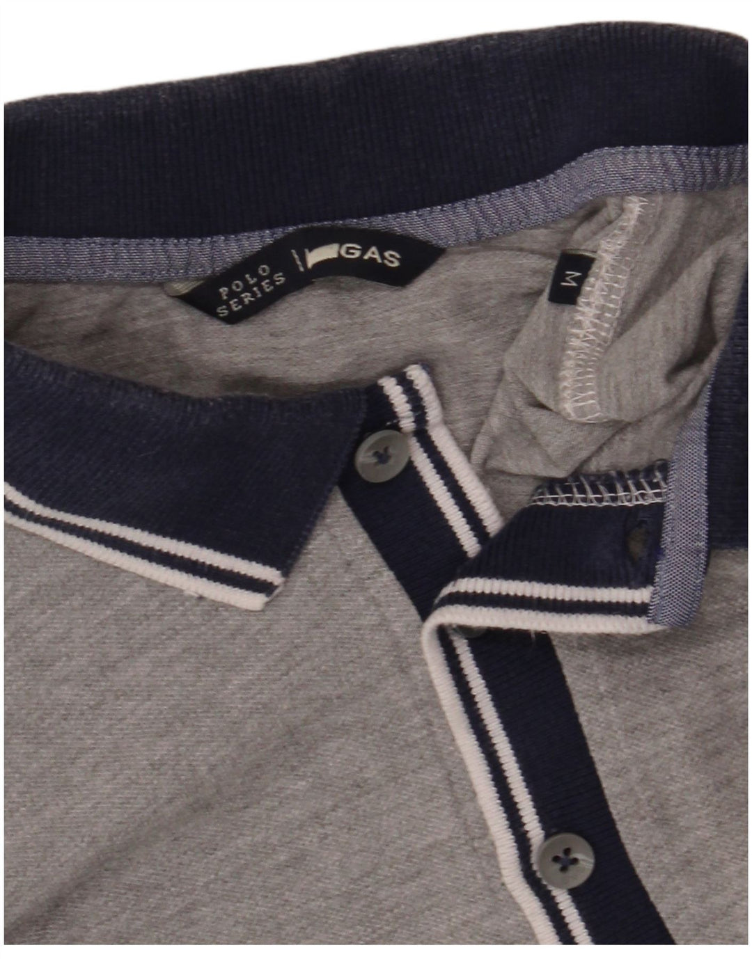 GAS Mens Polo Shirt Medium Grey