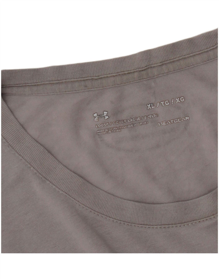 UNDER ARMOUR Mens Heat Gear Graphic T-Shirt Top XL Grey