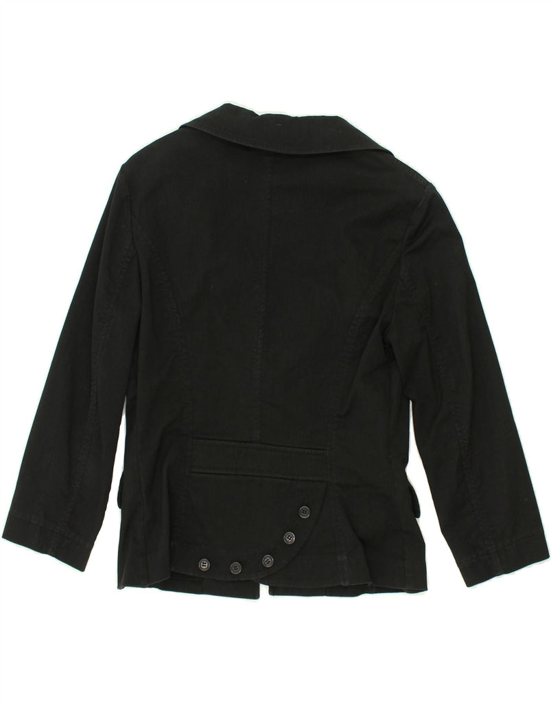 LIU JO Womens 2 Button Blazer Jacket IT 44 Medium Black Cotton | Vintage Liu Jo | Thrift | Second-Hand Liu Jo | Used Clothing | Messina Hembry 