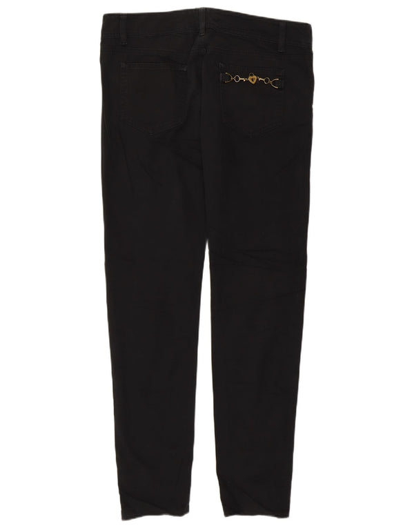 Moschino Womens Slim Casual Trousers W29 L29 Black Cotton