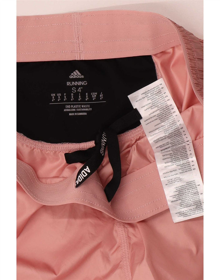 Adidas Womens Running Sport Shorts UK 8 Small Pink Polyester