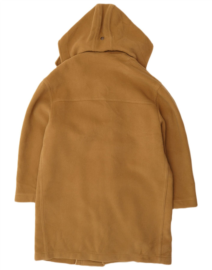 VINTAGE Mens Hooded Duffle Coat IT 52 XL Beige Wool