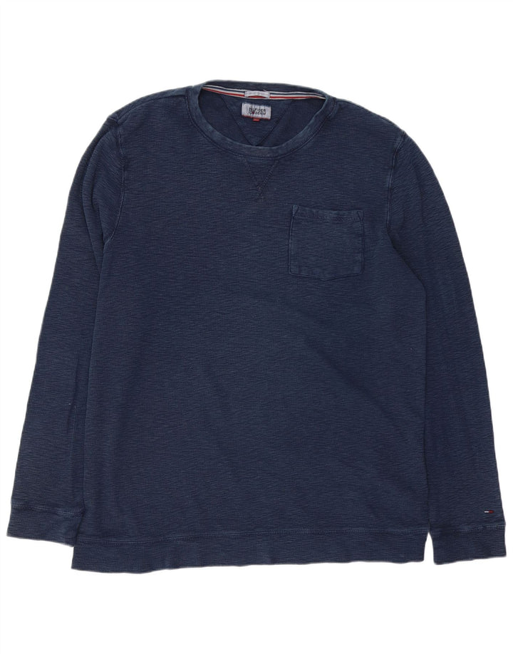 Tommy Hilfiger Mens Sweatshirt Jumper XL Navy Blue Cotton