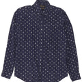 Massimo Dutti Mens Shirt Medium Navy Blue Floral