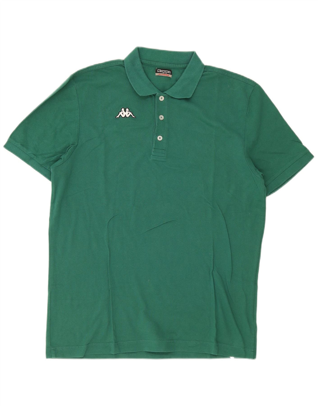 Kappa Mens Polo Shirt XL Green Cotton