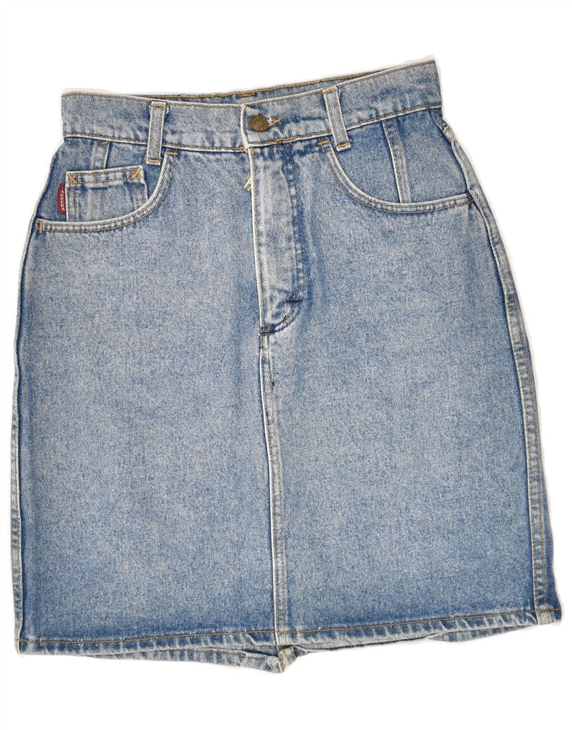 CARRERA Womens Denim Skirt W27 Small Blue Cotton | Vintage Carrera | Thrift | Second-Hand Carrera | Used Clothing | Messina Hembry 