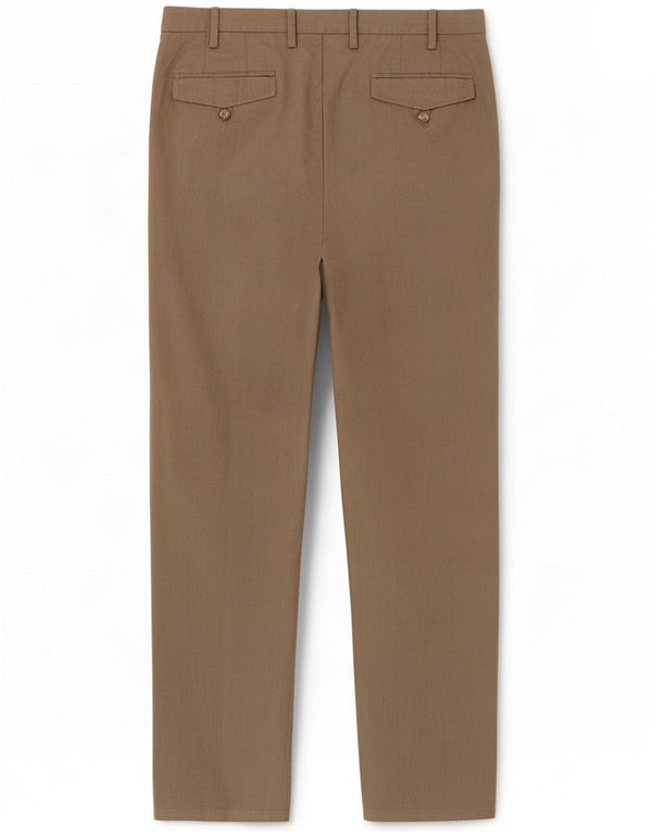 Massimo Dutti Mens Straight Chino Trousers EU 42 Large W32 L31 Beige Cotton
