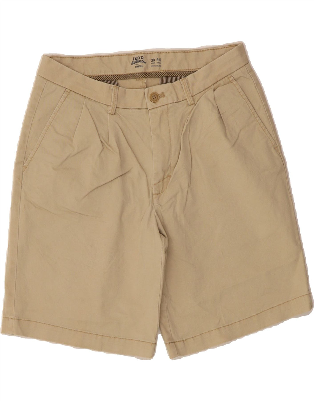 IZOD Womens Salt Water Pegged Chino Shorts  W30 Medium  Beige Cotton Vintage Izod and Second-Hand Izod from Messina Hembry 
