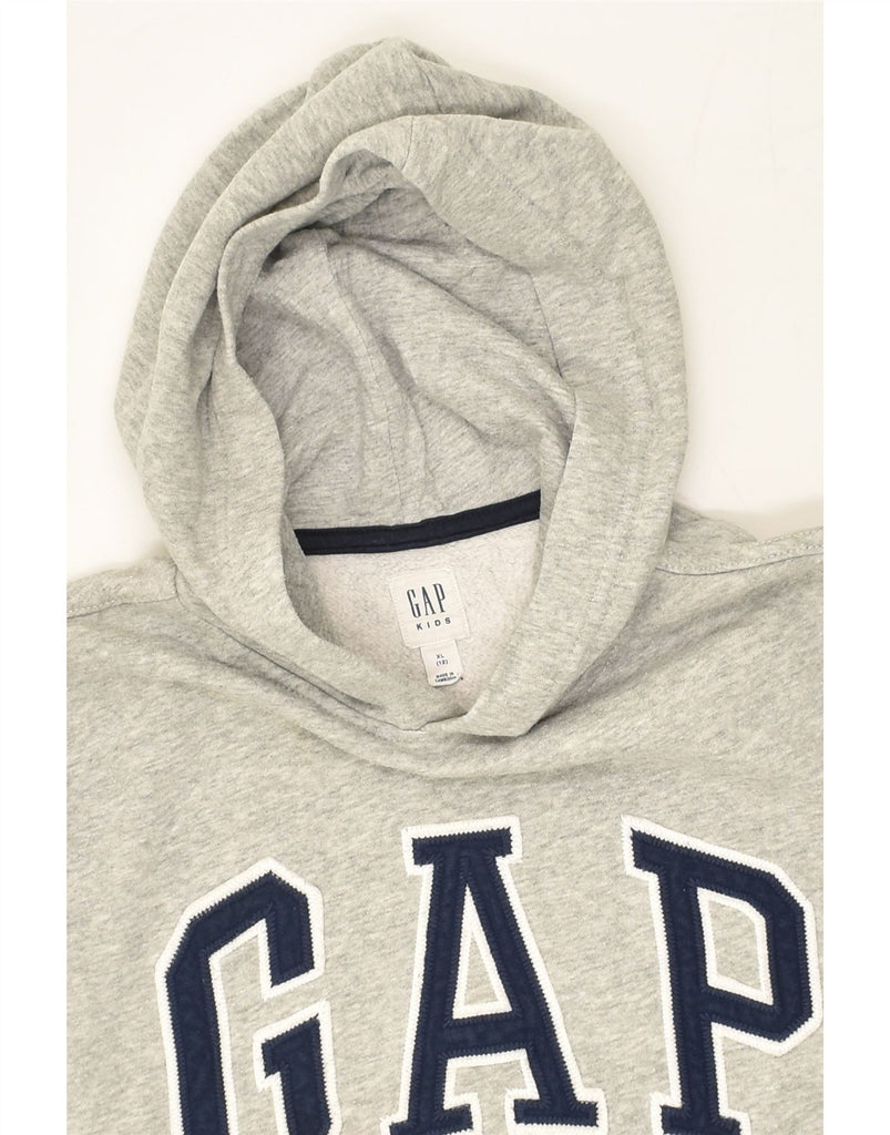 GAP Boys Graphic Hoodie Jumper 11-12 Years XL Grey Cotton | Vintage Gap | Thrift | Second-Hand Gap | Used Clothing | Messina Hembry 