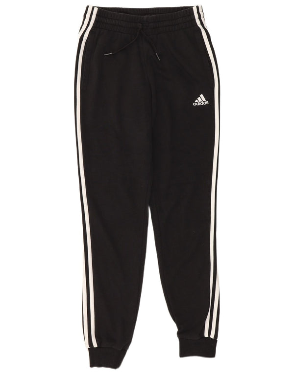 Adidas Womens Tracksuit Trousers Joggers XS Black Cotton Sports