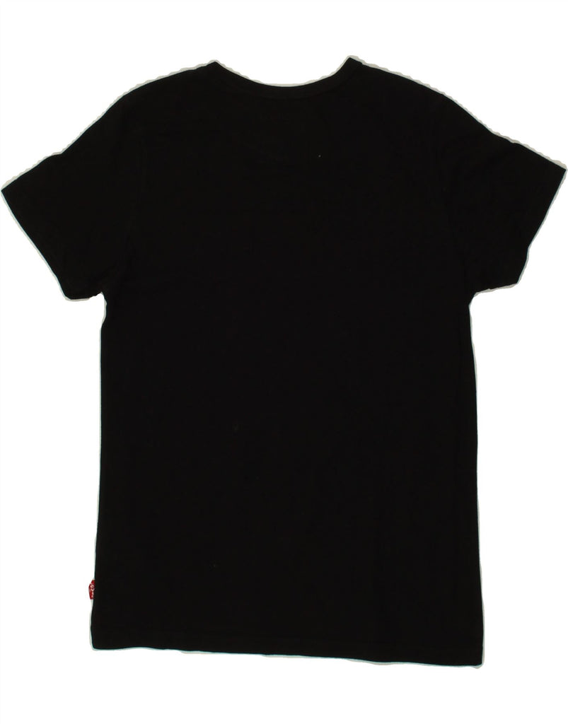 LEVI'S Girls Graphic T-Shirt Top 11-12 Years Black Vintage Levi's and Second-Hand Levi's from Messina Hembry 