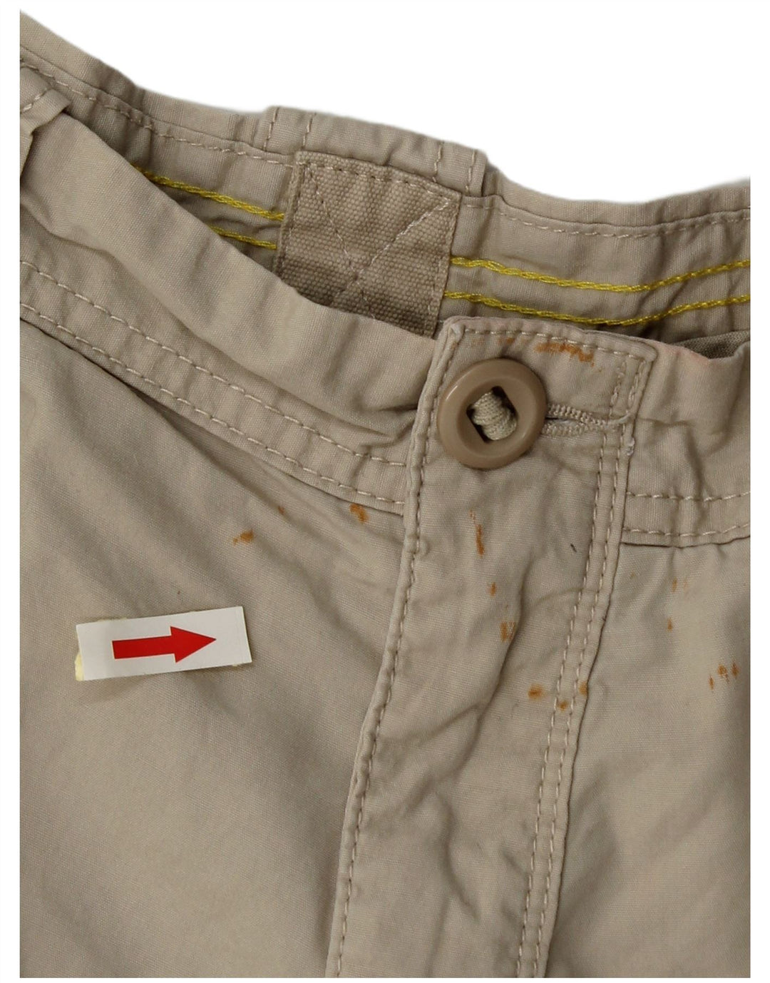 Marks & Spencer Mens Blue Harbour Cargo Shorts W36 Large Beige Cotton