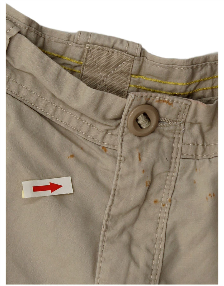 Marks & Spencer Mens Blue Harbour Cargo Shorts W36 Large Beige Cotton