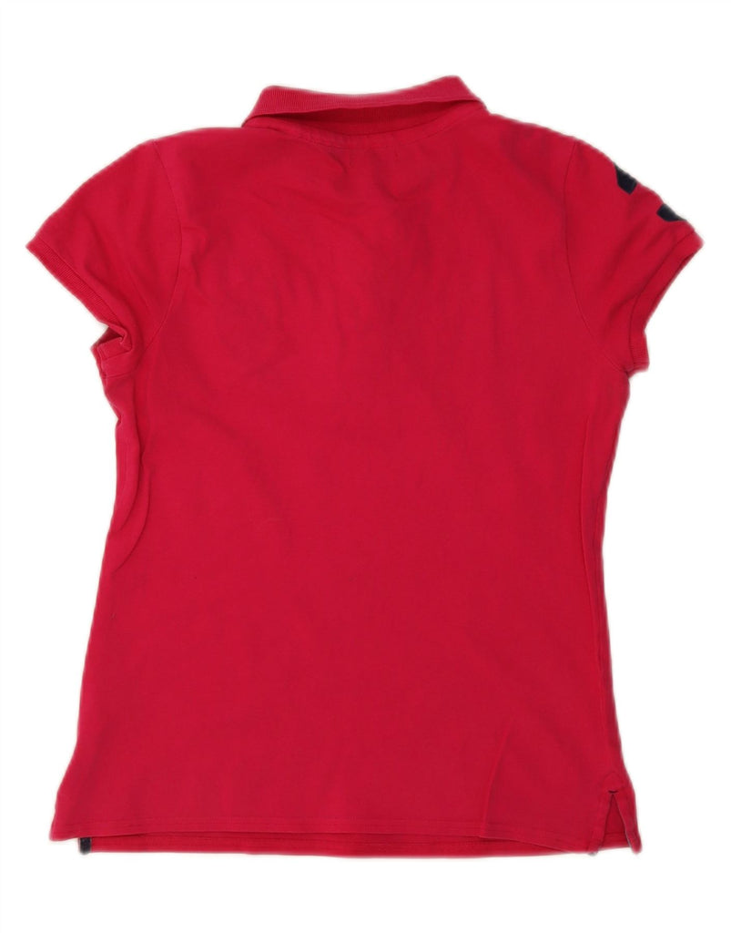 U.S. POLO ASSN. Girls Graphic Polo Shirt 11-12 Years Large Pink Cotton Vintage U.S. Polo Assn. and Second-Hand U.S. Polo Assn. from Messina Hembry 