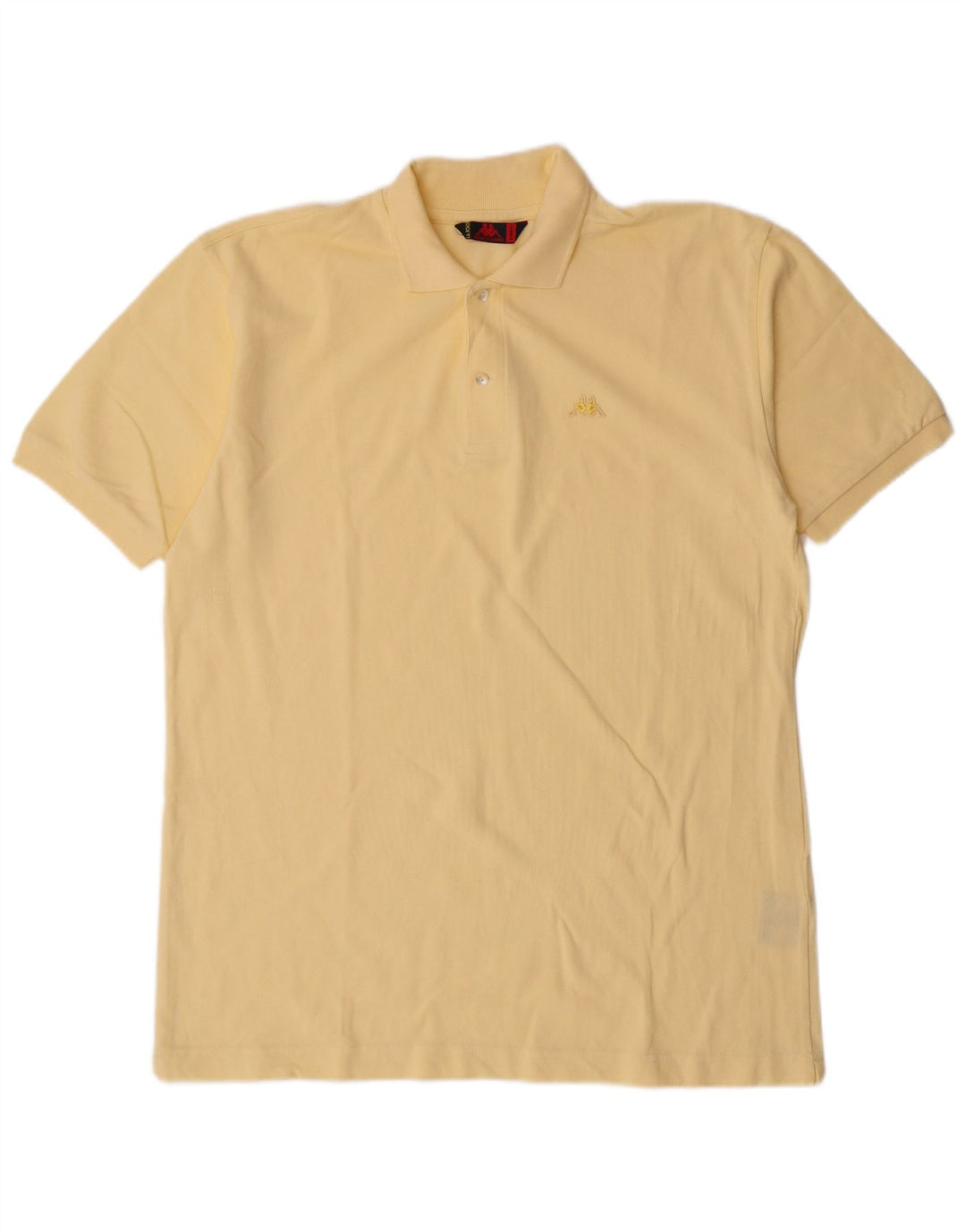 Kappa Mens Polo Shirt XL Yellow Cotton