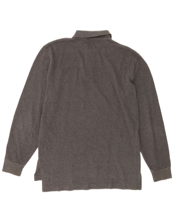 Polo Ralph Lauren Mens Long Sleeve Polo Shirt Small Grey Cotton
