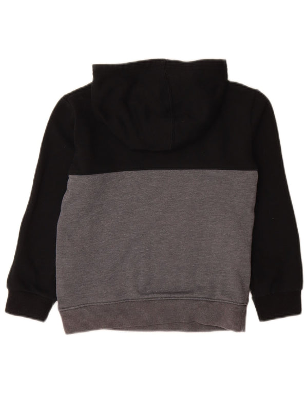 UNDER ARMOUR Boys Graphic Hoodie Jumper 6-7 Years Black Colourblock Cotton
