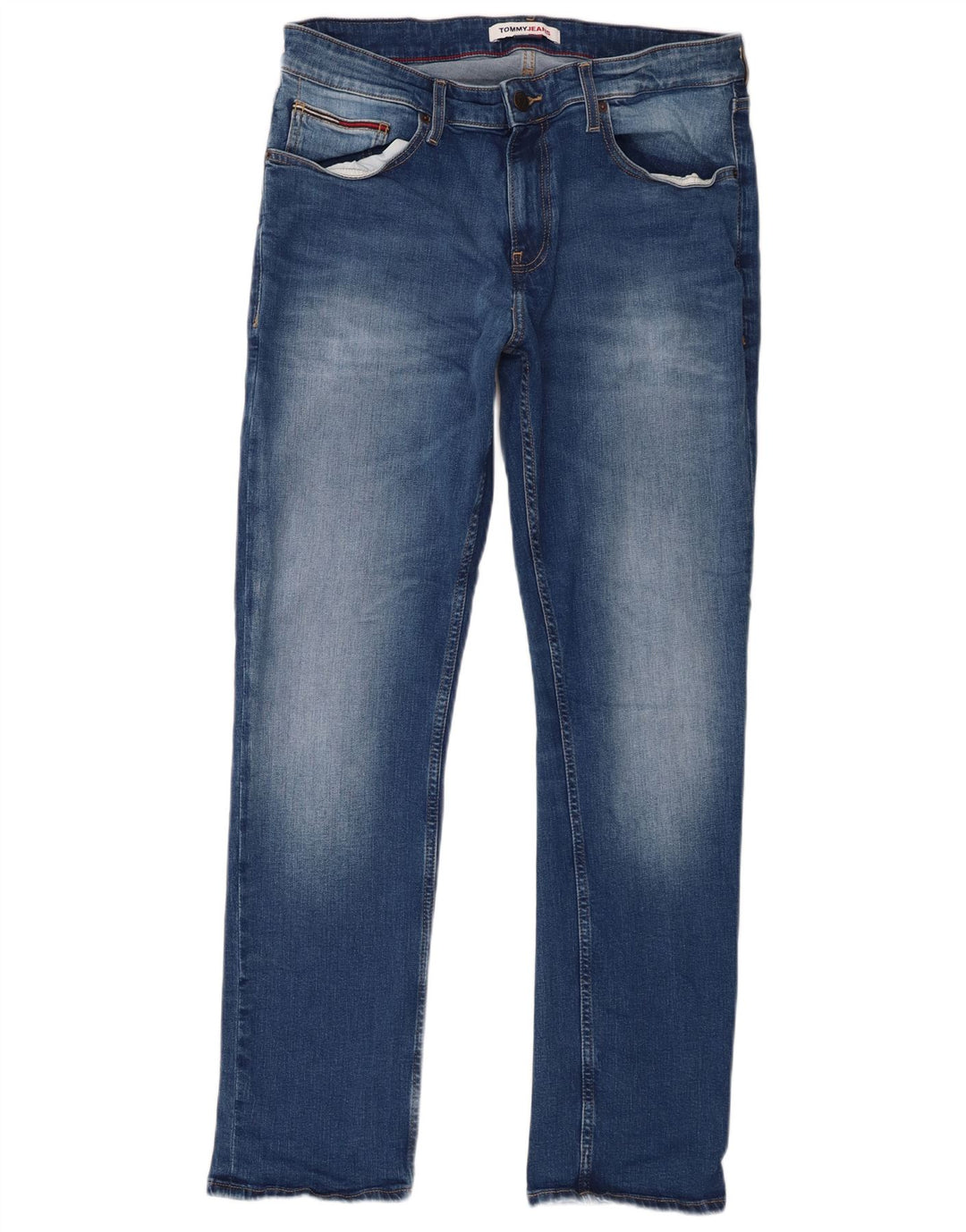Tommy Hilfiger Mens Ryan Regular Straight Jeans W34 L32 Blue Cotton