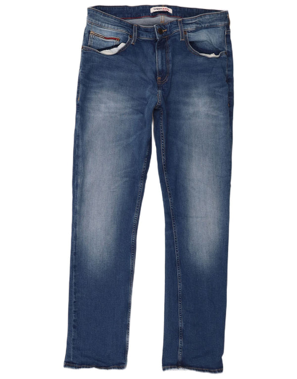 Tommy Hilfiger Mens Ryan Regular Straight Jeans W34 L32 Blue Cotton