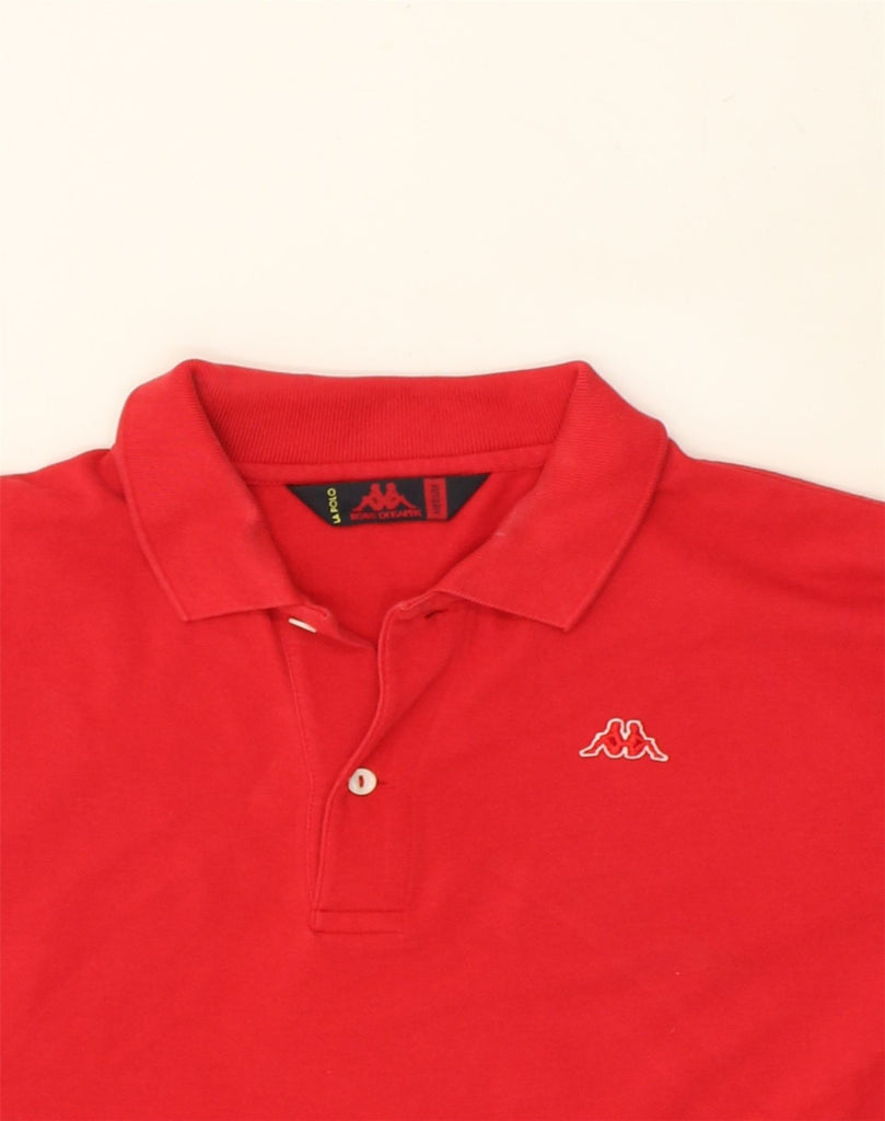 KAPPA Mens Polo Shirt Medium Red Cotton | Vintage Kappa | Thrift | Second-Hand Kappa | Used Clothing | Messina Hembry 