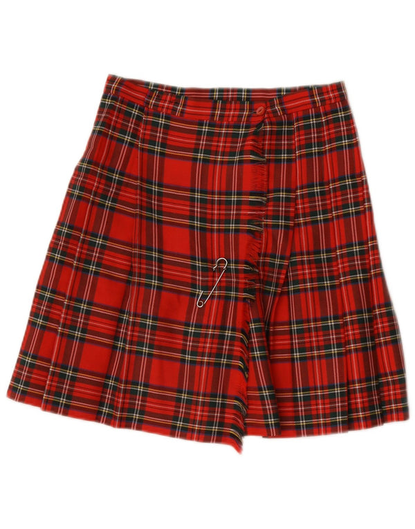 Vintage Womens Wrap Skirt W26 Small  Red Check