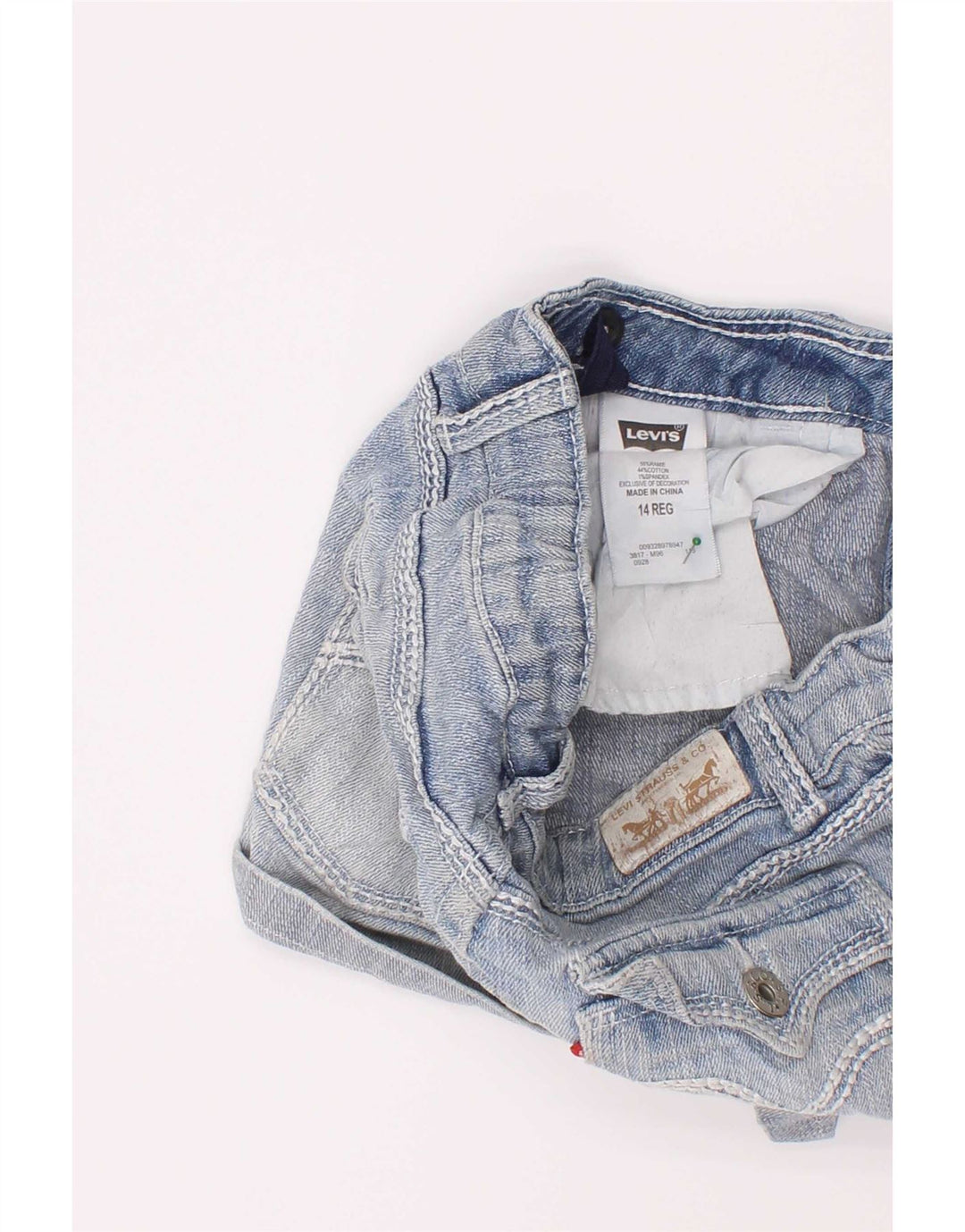Levi's Girls Denim Shorts 13-14 Years W22 Blue Rayon