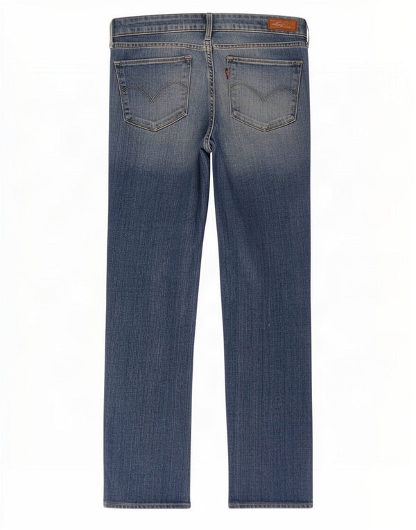 Levi's Womens Demi Curve Straight Jeans W27 L27 Blue Cotton