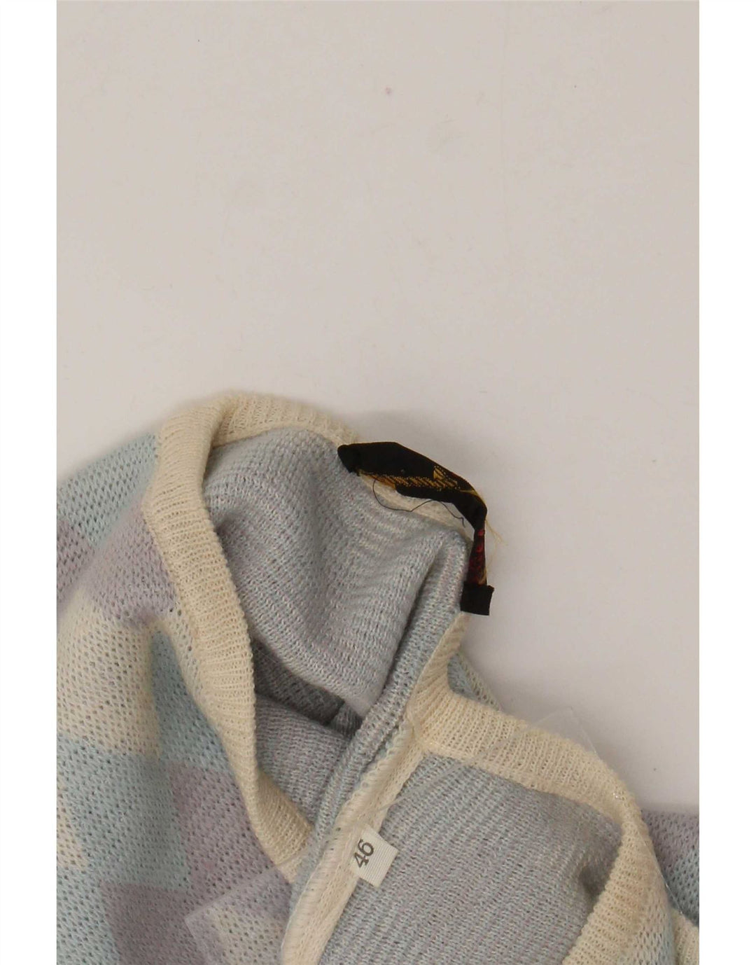 Vintage Womens Vest Tank Top IT 46 Large Multicoloured Argyle/Diamond