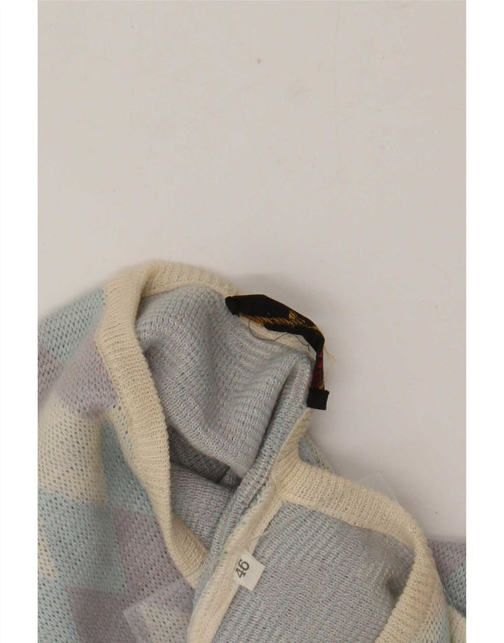 Vintage Womens Vest Tank Top IT 46 Large Multicoloured Argyle/Diamond