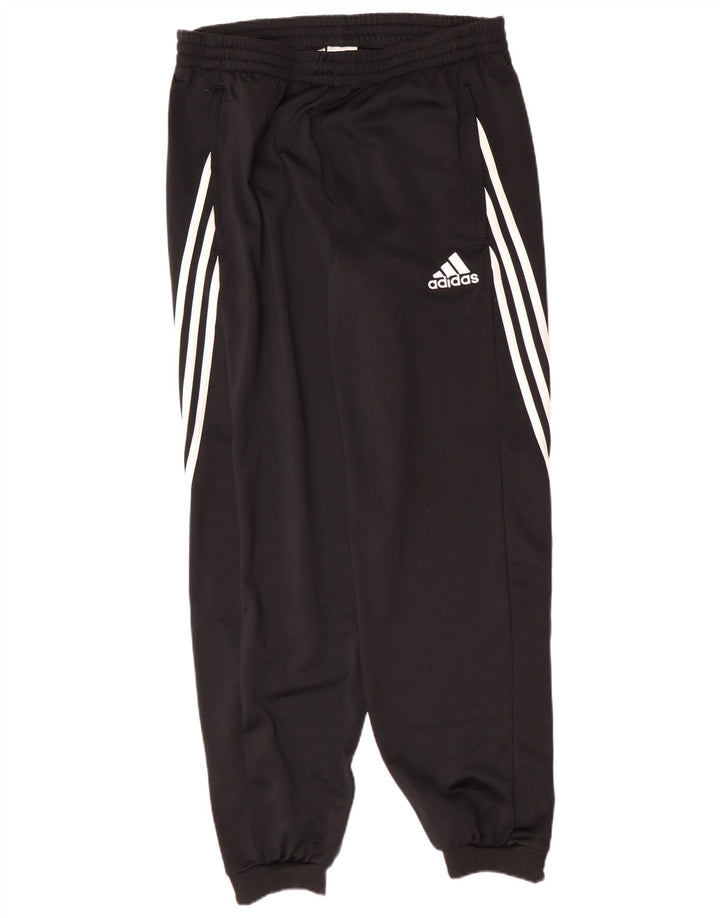 ADIDAS Mens Tracksuit Trousers Joggers Medium Black Polyester