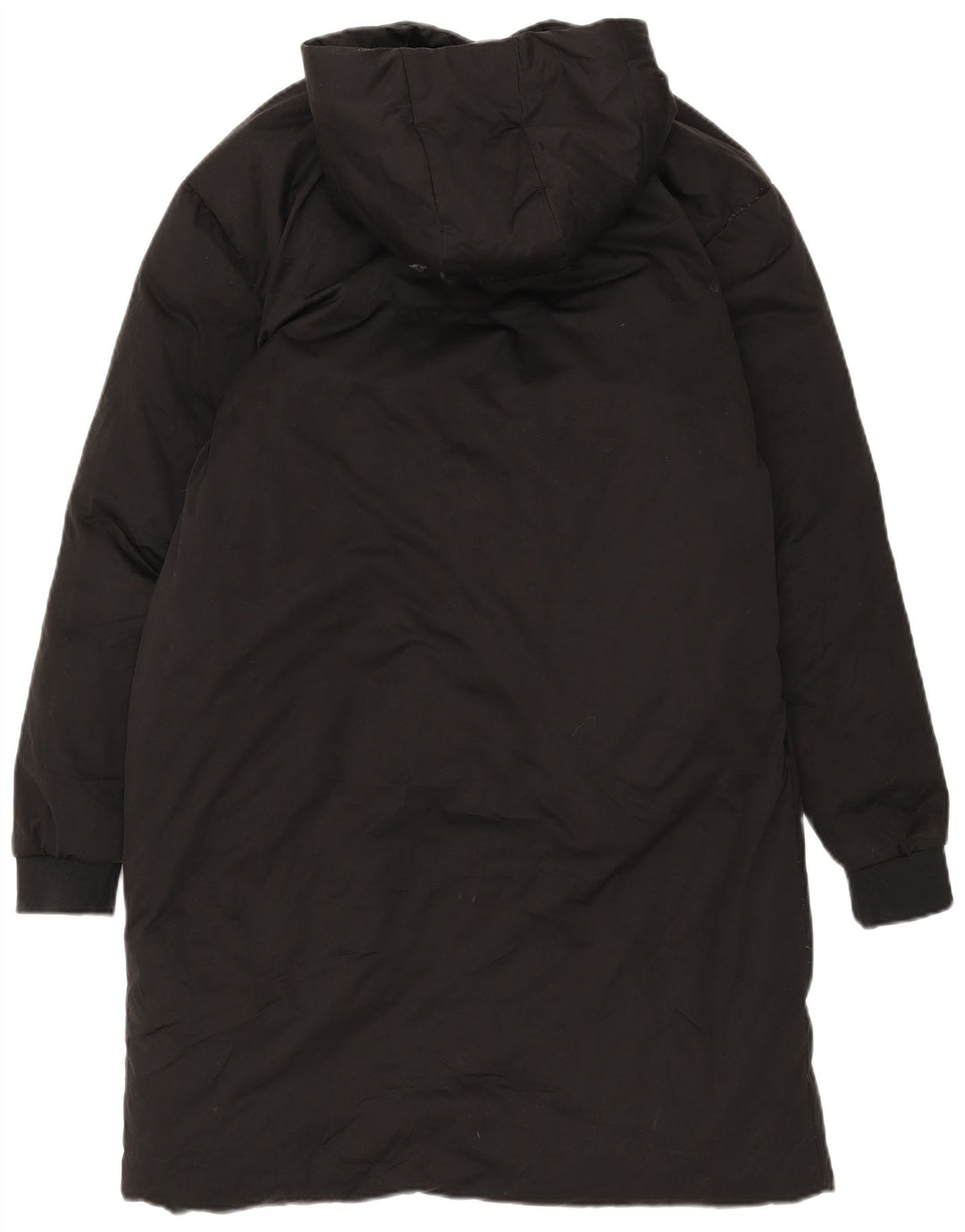 Zara Mens Hooded Padded Coat UK 38 Medium Black Polyester