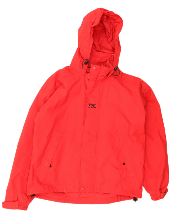 Helly Hansen Mens Hooded Rain Jacket UK 36 Small Red