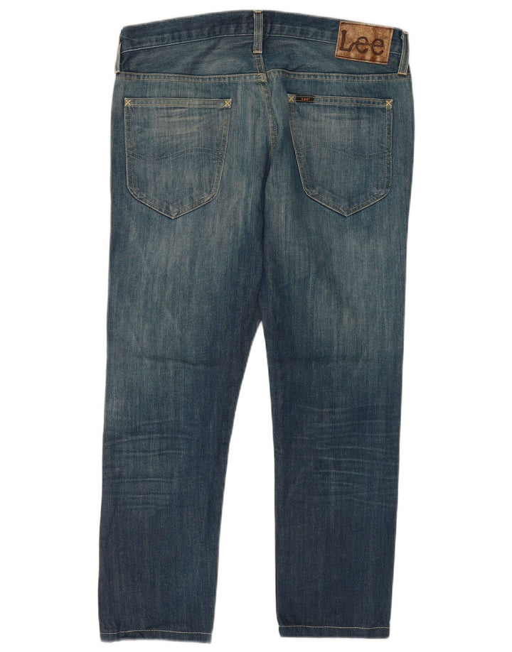 Lee Mens Daren Straight Jeans W33 L26 Blue Cotton