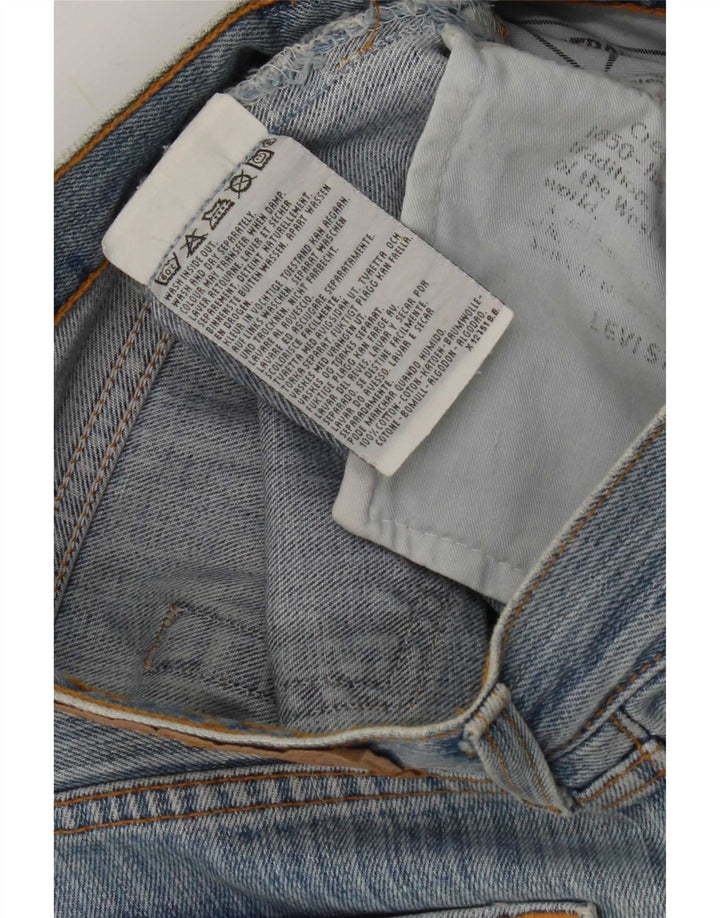 Levi's Womens 595 Straight Jeans W27 L32 Blue Cotton