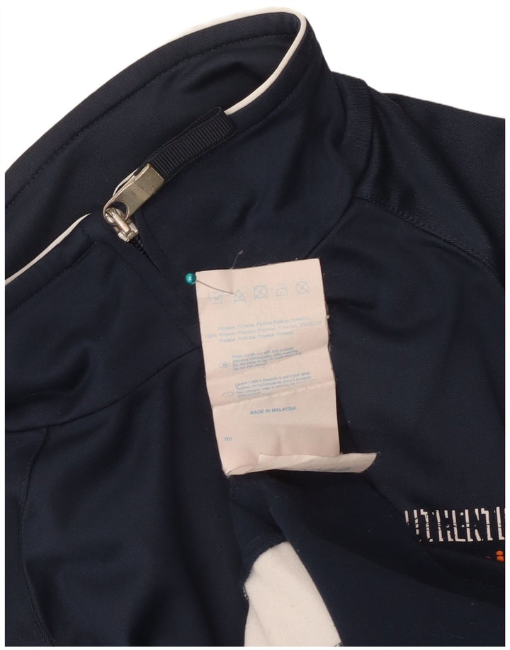 Champion Womens Tracksuit Top Jacket UK 12 Medium Navy Blue Colourblock