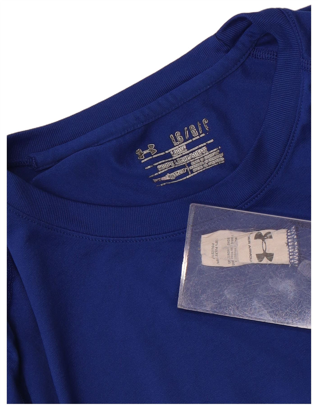 Under Armour Mens T-Shirt Top Large Blue Polyester