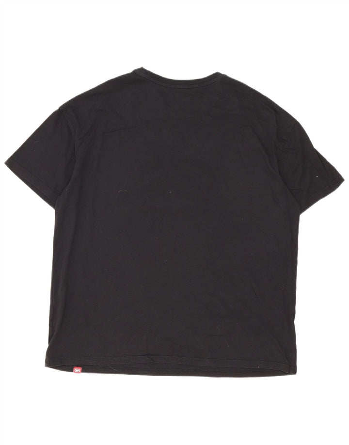 Ecko Unltd Mens Graphic T-Shirt Top Large Black Cotton