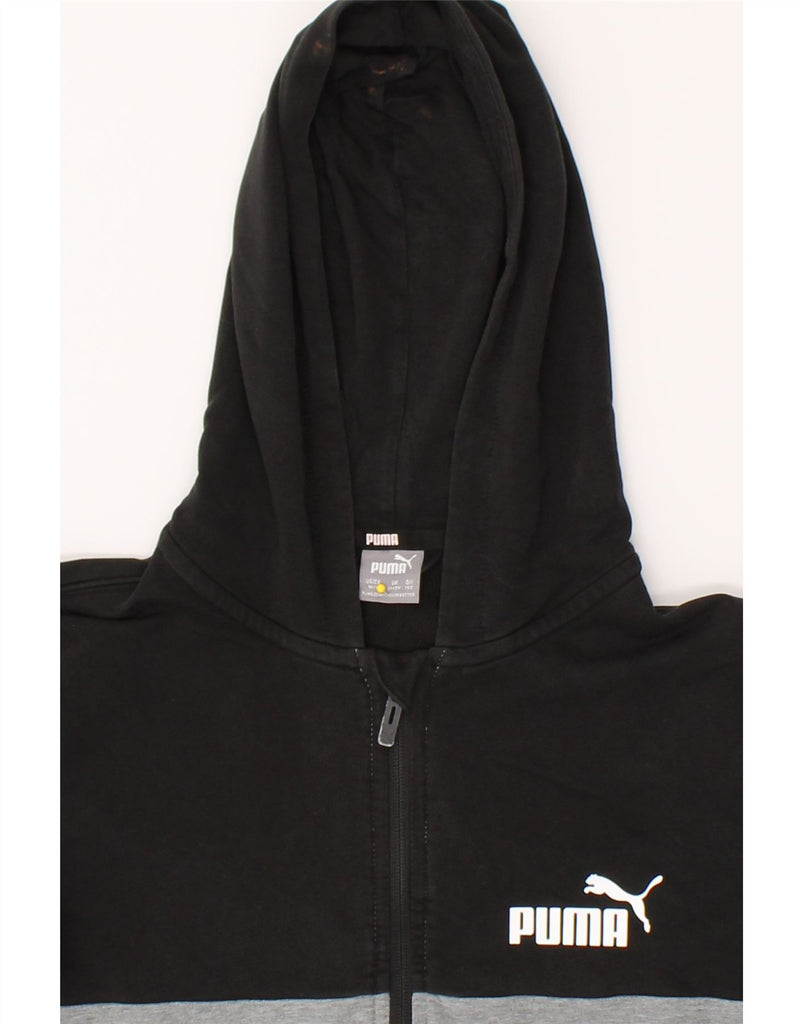 PUMA Boys Graphic Zip Hoodie Sweater 11-12 Years Grey Colourblock Cotton Vintage Puma and Second-Hand Puma from Messina Hembry 
