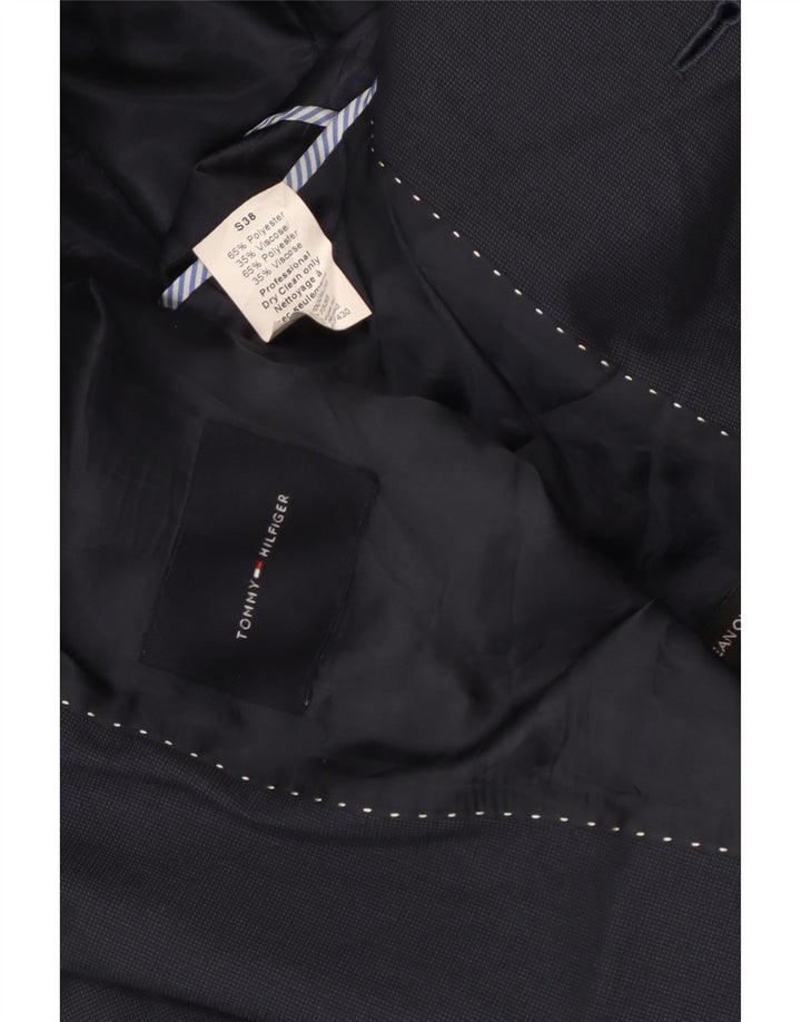 Tommy Hilfiger Mens Short 2 Button Blazer Jacket UK 38 Medium Navy Blue