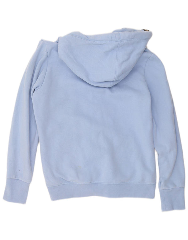 Superdry Womens Zip Hoodie Sweater UK 16 Large Blue Cotton