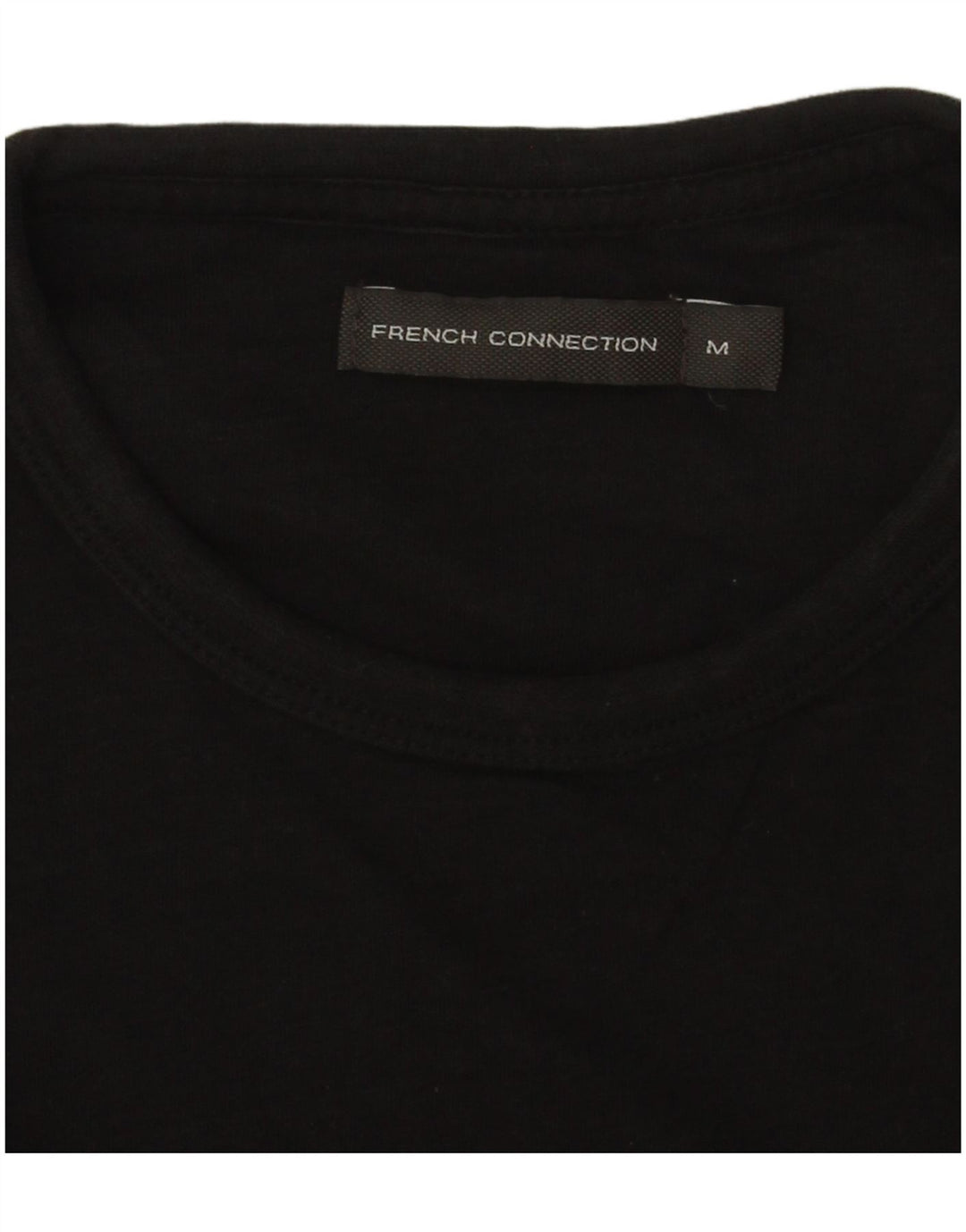 French Connection Mens T-Shirt Top Medium Black Cotton