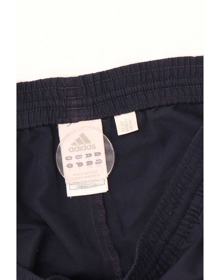 Adidas Mens Tracksuit Trousers Joggers Large  Navy Blue Polyester