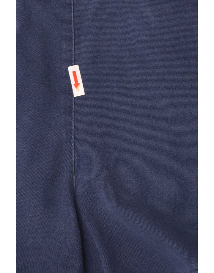 Marks & Spencer Mens Pegged Chino Shorts W32 Medium Navy Blue Cotton