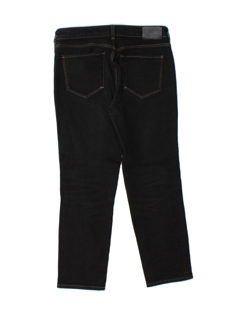 MASSIMO DUTTI Womens Mid Rise Cropped Jeans EU 40 Medium W30 L25 Black Vintage Massimo Dutti and Second-Hand Massimo Dutti from Messina Hembry 