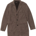 Zara Mens Overcoat UK 38 Medium Grey Polyester