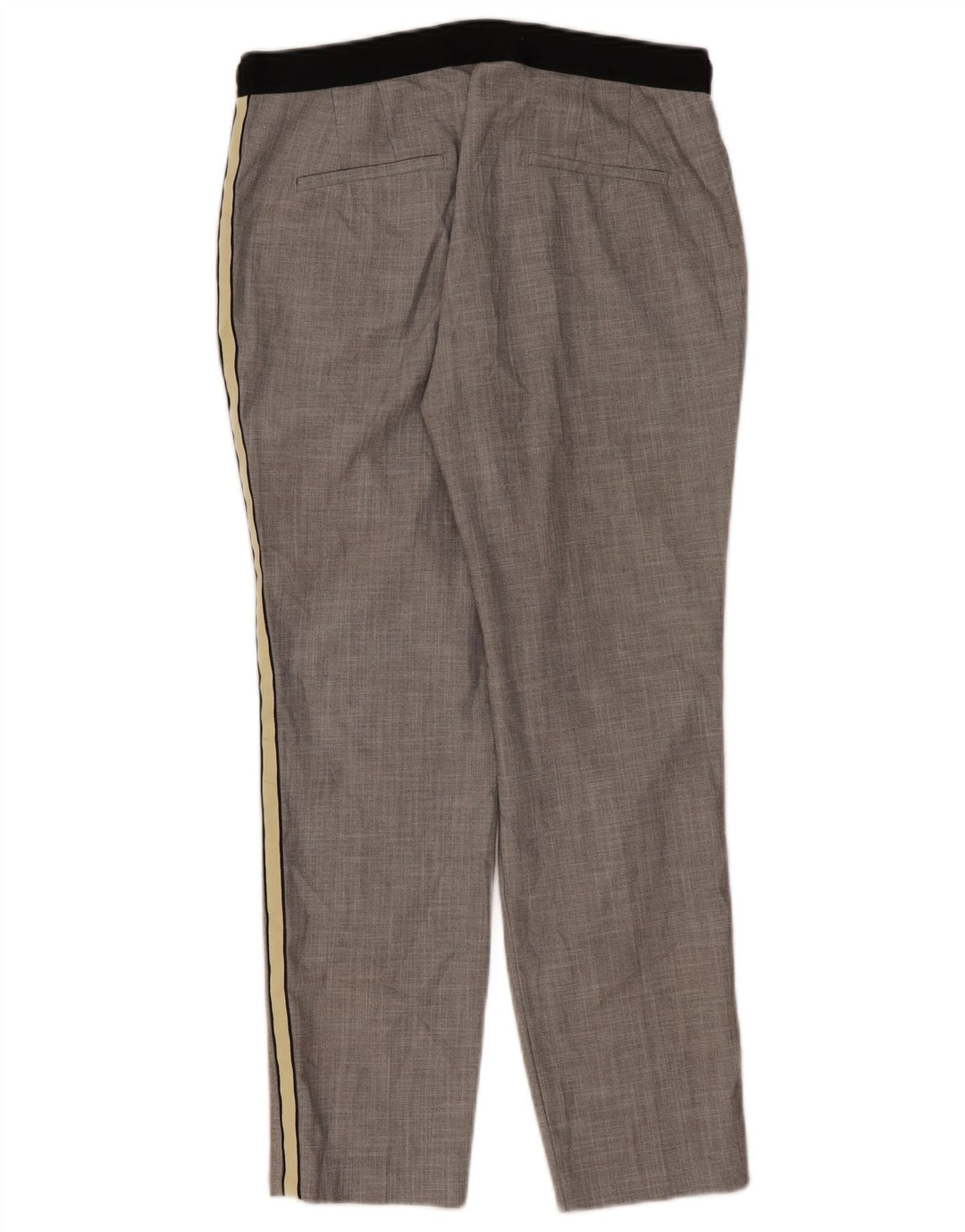 Zara Womens Slim Chino Trousers Large W32 L27 Grey Striped