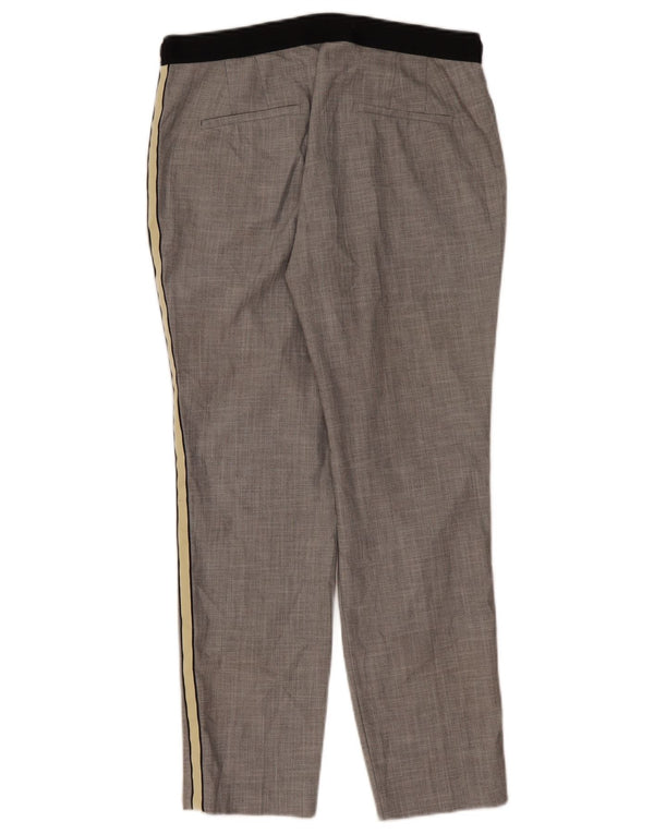 Zara Womens Slim Chino Trousers Large W32 L27 Grey Striped