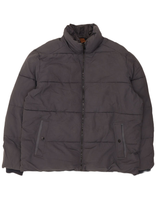 MARKS & SPENCER Mens Padded Jacket UK 44 2XL Grey Polyester
