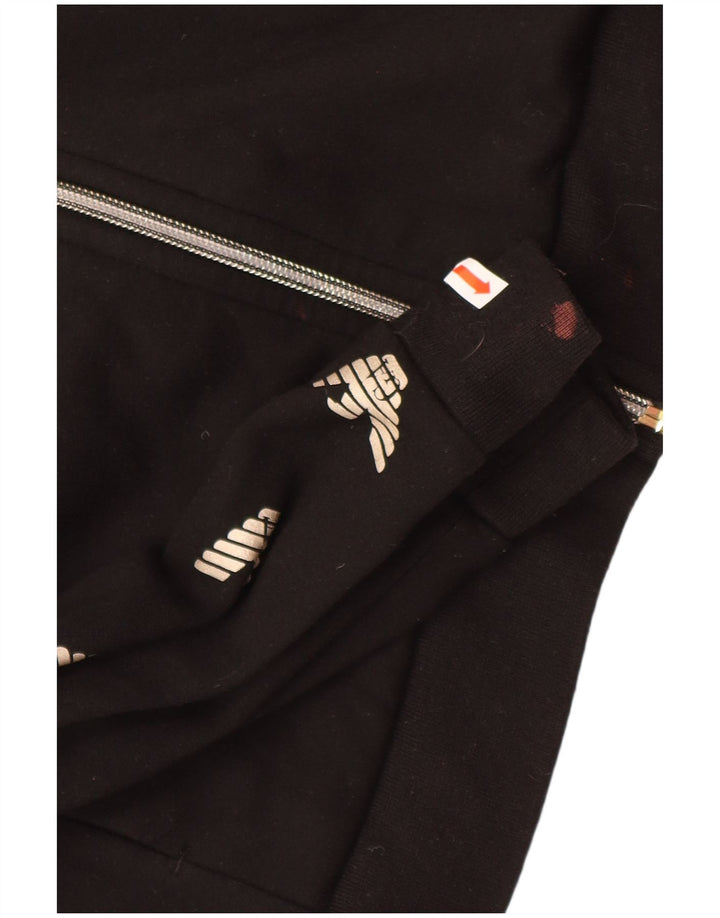 EMPORIO ARMANI Boys Graphic Tracksuit Top Jacket 15-16 Years XL Black