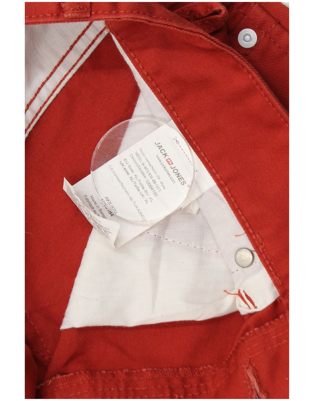 Jack & Jones Mens Casual Shorts XL W38 Red Cotton